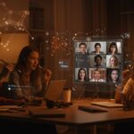 Google Meet con función de maquillaje virtual impulsado por IA para videollamadas productivas en equipos remotos y startups.