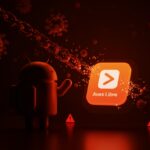 Mascota de Android inspeccionando la app Aves Libre marcada erróneamente como malware, representando desafíos de seguridad en la distribución de apps Android.