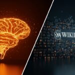 Comparación visual entre Grokipedia y Wikipedia destacando diferencias en IA aplicada y precisión en la información.