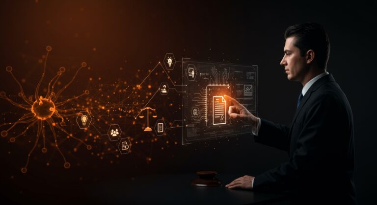 Inteligencia artificial en el sector legal de México aumentando la eficiencia y transformando la productividad con tecnología legaltech.