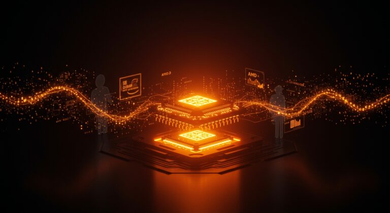 Microchip misterioso representando un nuevo jugador en la arquitectura x86 y su impacto en el ecosistema tecnológico de startups.