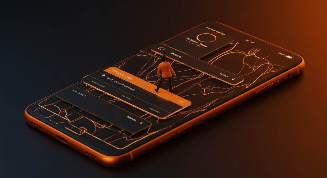 Análisis visual del diseño Liquid Glass en iOS 26 mostrando problemas de usabilidad móvil y experiencia de usuario comprometida con transparencia excesiva.