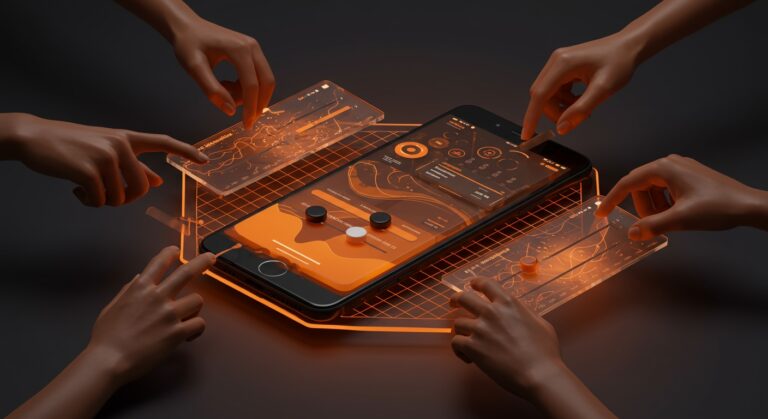 Interfaz personalizable de iOS 26.1 con efectos de transparencia de Liquid Glass mostrando controles de opacidad y contraste en un entorno digital moderno.