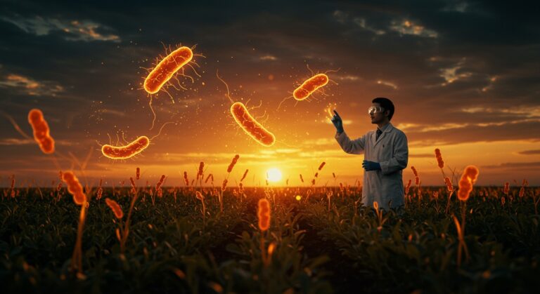 Startup argentina M4Life usando tecnología de microorganismos bioentrenados para innovación y sustentabilidad agrícola.