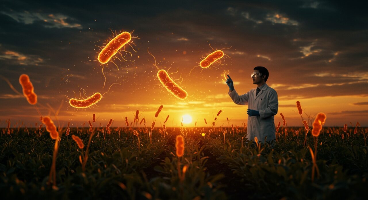 Startup argentina M4Life usando tecnología de microorganismos bioentrenados para innovación y sustentabilidad agrícola.