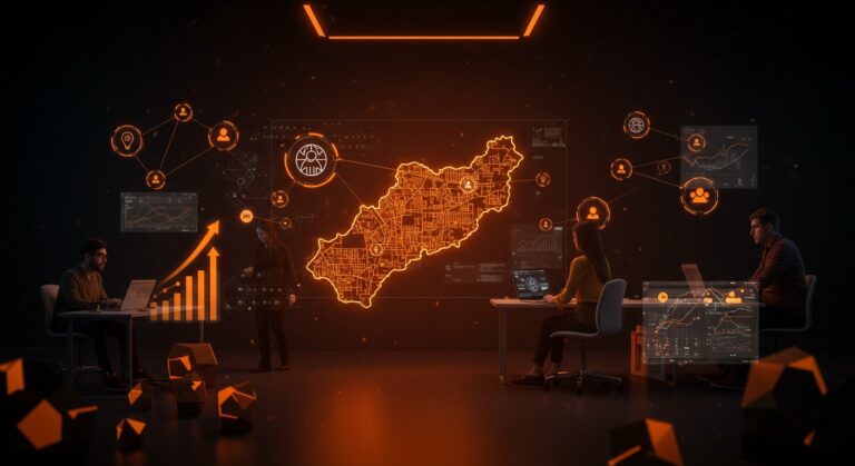 Melilla como hub tecnológico destacado en Startup OLE Salamanca 2025, representando innovación y conexión en el ecosistema emprendedor.