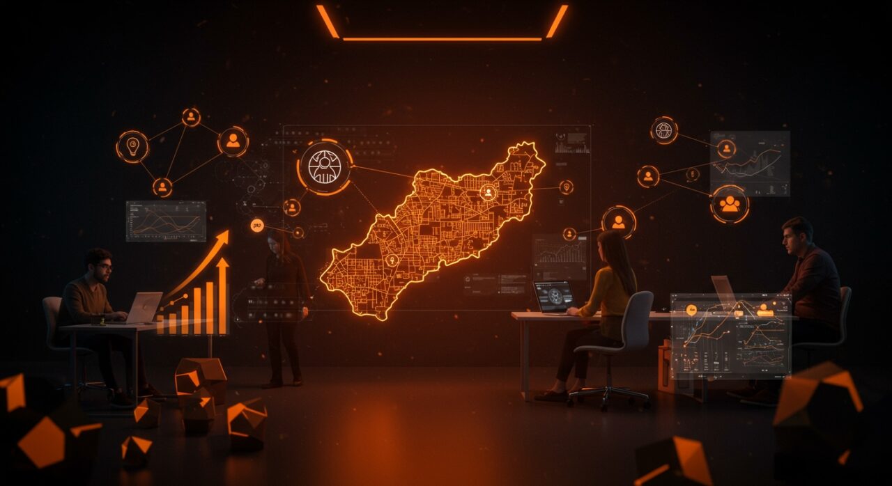 Melilla como hub tecnológico destacado en Startup OLE Salamanca 2025, representando innovación y conexión en el ecosistema emprendedor.