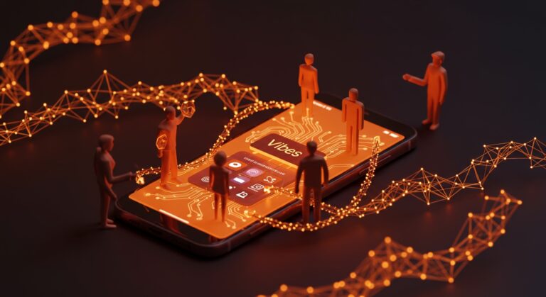 Meta AI con su app Vibes mostrando crecimiento masivo de usuarios gracias a su feed de videos generados por inteligencia artificial.