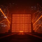 Centro de datos Hyperion de Meta en Louisiana con inversión tecnológica masiva y representación abstracta de inteligencia artificial e infraestructura.