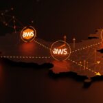 Ilustración de cadenas de suministro tecnológicas emergentes mostrando reducción de dependencia manufacturera de China por Microsoft, AWS y Google en la transformación global del ecosistema startup.