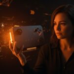 Dispositivo de gaming innovador 'Board' de Brynn Putnam destacando conexión social y tecnología de hardware en el mercado startup.