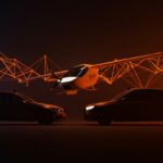 Vehículos autónomos y aeronaves eléctricas simbolizando tendencias en adquisiciones estratégicas del sector movilidad e innovación tecnológica.