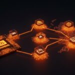 Inversiones de Nvidia en startups de IA destacadas, mostrando conexiones digitales y crecimiento del ecosistema tecnológico en Reino Unido.