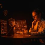 Profesional revisando datos de IA para asesoría médica y legal, destacando políticas de uso responsable de OpenAI.