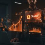 Estrategia de negocio innovadora de OpenAI con ChatGPT, mostrando crecimiento y alianzas en inteligencia artificial y financiación tecnológica.