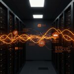 Visualización moderna de pipelines UNIX con flujos de datos y microservicios que representan arquitectura de software y concurrencia en tecnología avanzada.