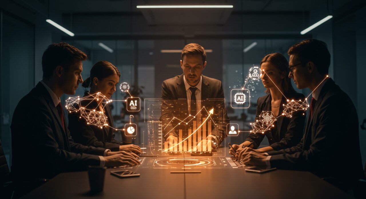 Equipo de startup Prezent visualizando crecimiento en servicios de IA y adquisición de empresas con financiamiento de $30M.