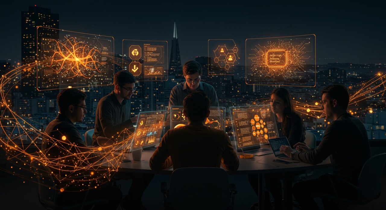 Equipos de startups chilenas en misión tecnológica en San Francisco explorando la regulación y adopción de inteligencia artificial junto a expertos internacionales.