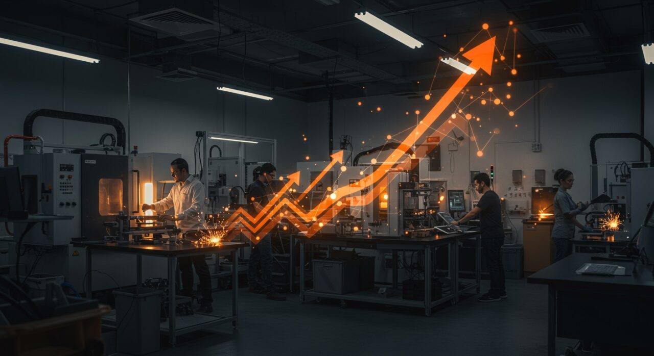 Centro de prototipado de Proindustria impulsando startups industriales con innovación tecnológica y maquinaria especializada en República Dominicana.