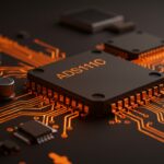 Convertidor analógico-digital ADS1115 en placa de circuito ilustrando hardware económico y precisión para startups de tecnología.