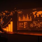 Ilustración editorial de la pausa en la licencia bancaria de Revolut por gestión de riesgos en fintech en Reino Unido.