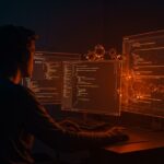 Optimización avanzada del type checker de Swift ilustrada con desarrollador analizando código en entorno tecnológico moderno para desarrollo de software.