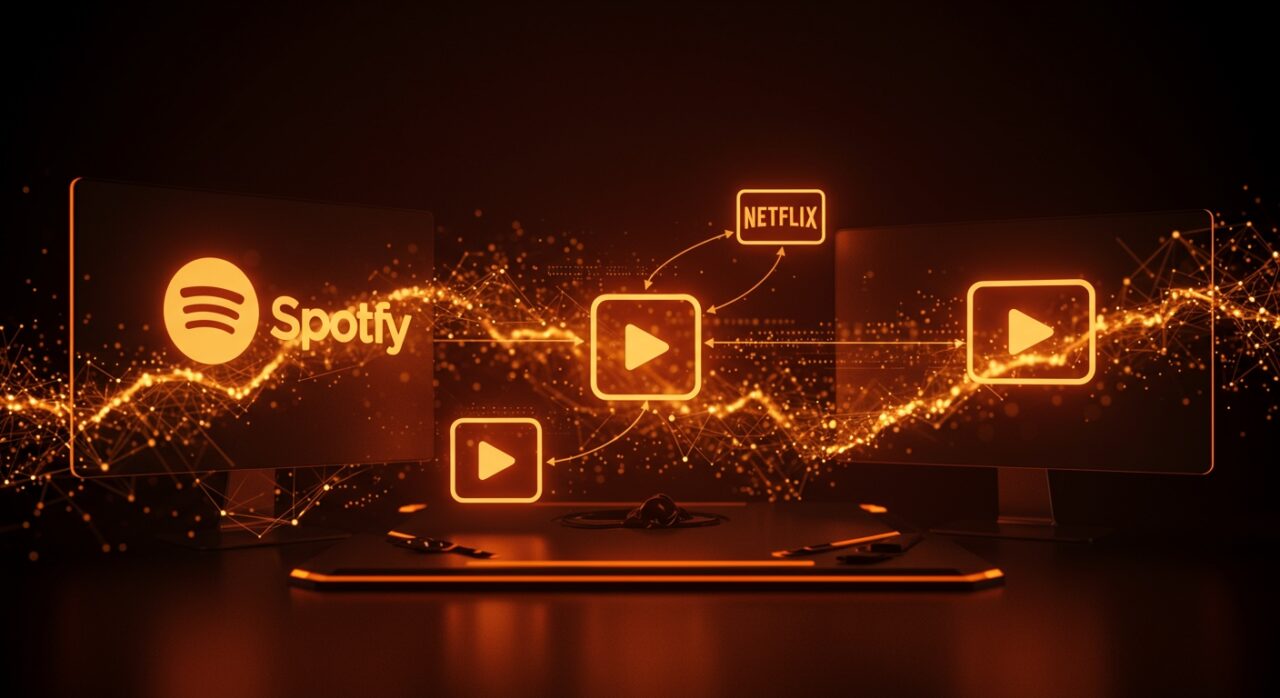 Alianza estratégica entre Spotify y Netflix para distribuir video podcasts en streaming, transformando el contenido digital en 2026.