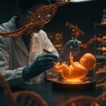 Startup biotecnológica editando embriones humanos con tecnología CRISPR enfrentando retos éticos e innovación en salud genética.