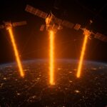 Constelación de satélites reflectores de energía solar nocturna desarrollados por startup Reflect Orbital para energía sostenible.