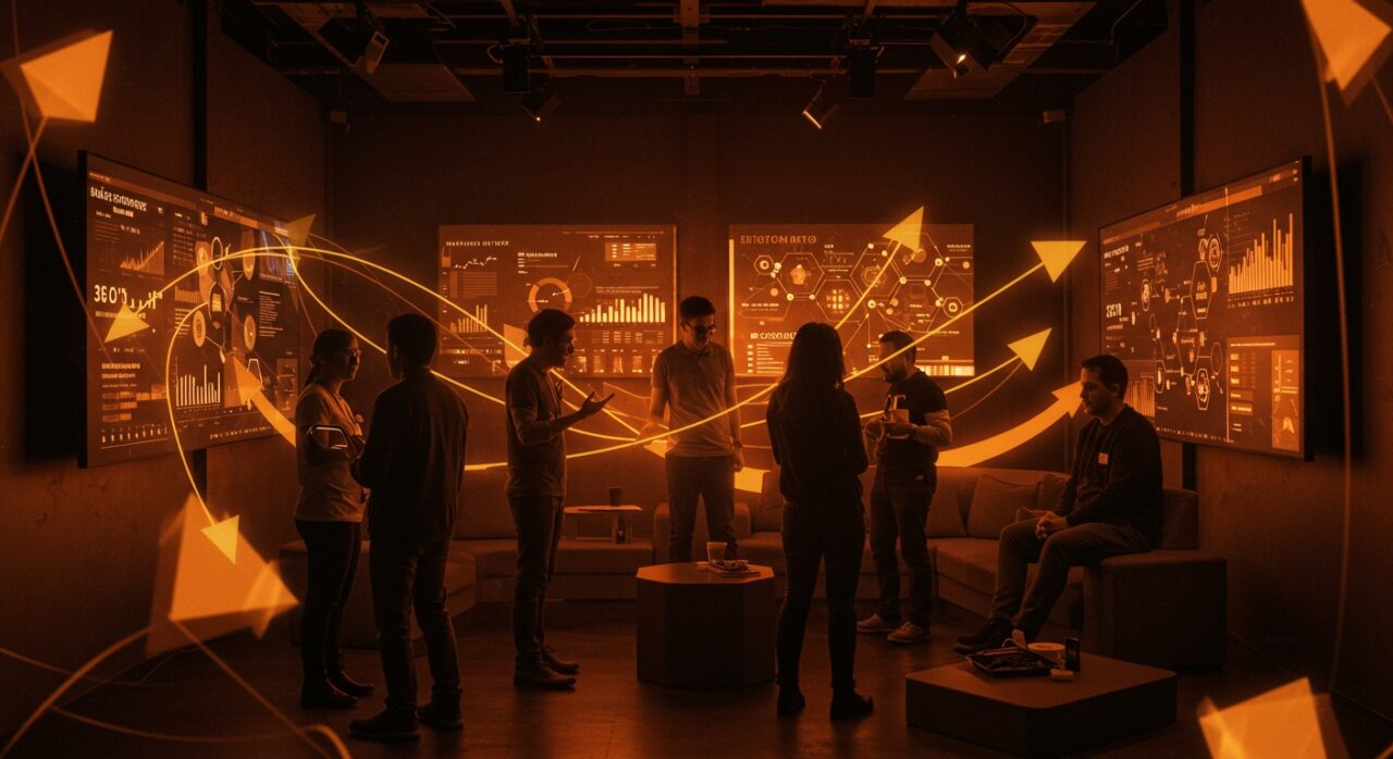 Networking y colaboración en TechCrunch Disrupt 2025 en San Francisco, conectando founders e inversores en el ecosistema de startups y tecnología.