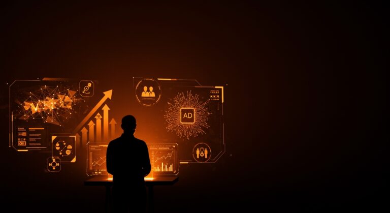 Vinod Khosla contemplando una interfaz digital que simboliza la política pública y la innovación tecnológica en Estados Unidos.