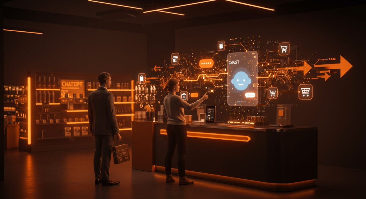 Walmart integrando ChatGPT para compras conversacionales inmediatas en retail con inteligencia artificial.