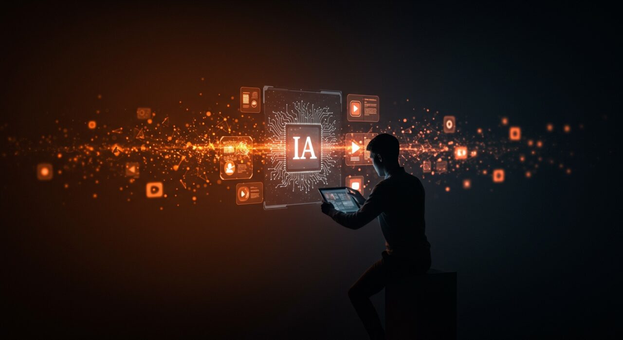 Caída del tráfico de Wikipedia representada con elementos visuales de IA y video social para founders de tecnología.