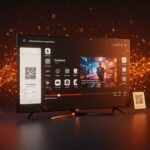 Aplicación de YouTube para TV con códigos QR y escalado por IA mostrando innovaciones en tecnología de video y tendencias de mercado.