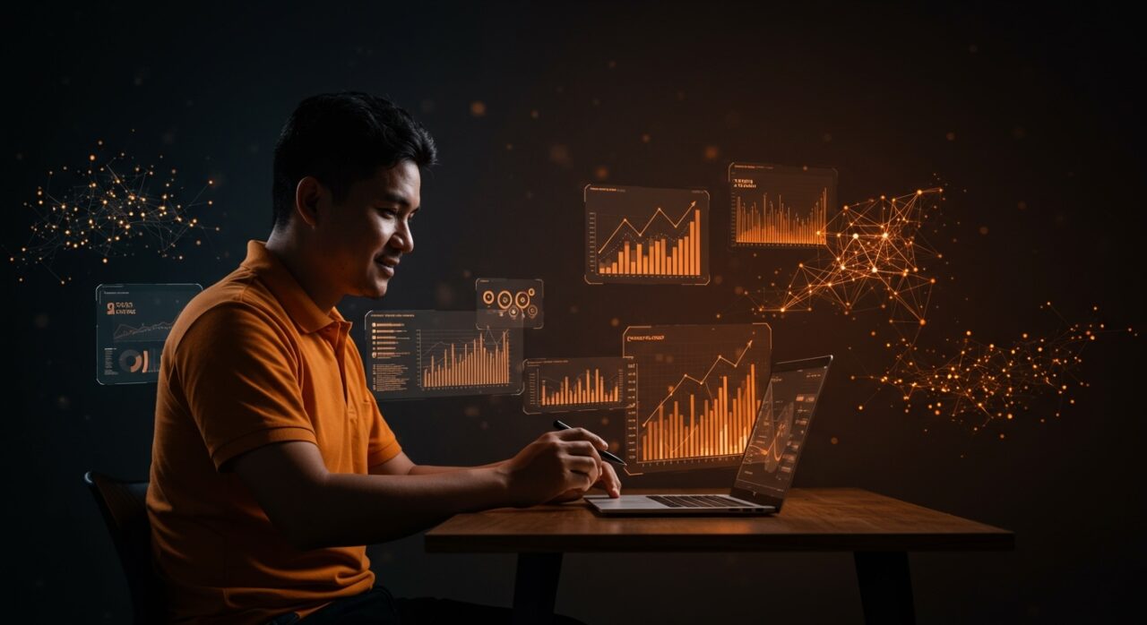 Fundador de startup tolimense desarrollando software con inteligencia artificial para impulsar tecnología e innovación en PYMES.