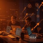 Founders colaborando en retos de programación diarios, impulsando habilidades y comunidad tech con Advent of Code 2025.