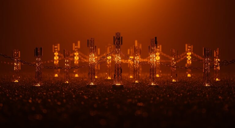 Representación visual de Alemania excluyendo a Huawei en la red 6G para fortalecer la soberanía digital y seguridad tecnológica en telecomunicaciones.