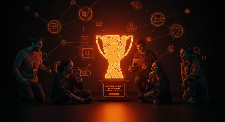Competencia global Bad UX World Cup 2025 destacando innovación en experiencia de usuario y comunidad tech.
