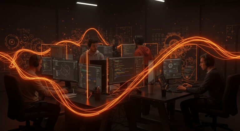 Colaboración de desarrolladores en Blender Lab impulsando innovación en software open source y proyectos tecnológicos disruptivos.