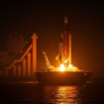 Aterrizaje exitoso del cohete reutilizable New Glenn de Blue Origin con nave NASA, destacando innovación en tecnología aeroespacial.