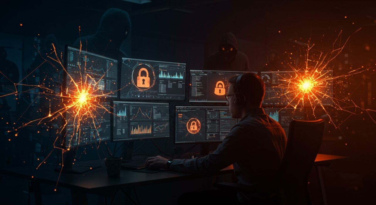 Ciberataque a fintech en EE.UU. con enfoque en ciberseguridad y protección de datos financieros.