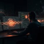 Analista de ciberseguridad protegiendo una startup contra el malware Jabber Zeus y ataques cibernéticos.