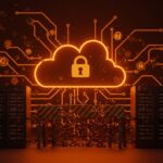 Representación digital de barreras comerciales por bloqueo de sitios con infraestructura cloud y tecnología SaaS ilustrando impacto en comercio digital.