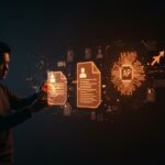 Fundador de startup utilizando IA para automatización y procesamiento de PDFs con Databricks en un entorno tecnológico avanzado.