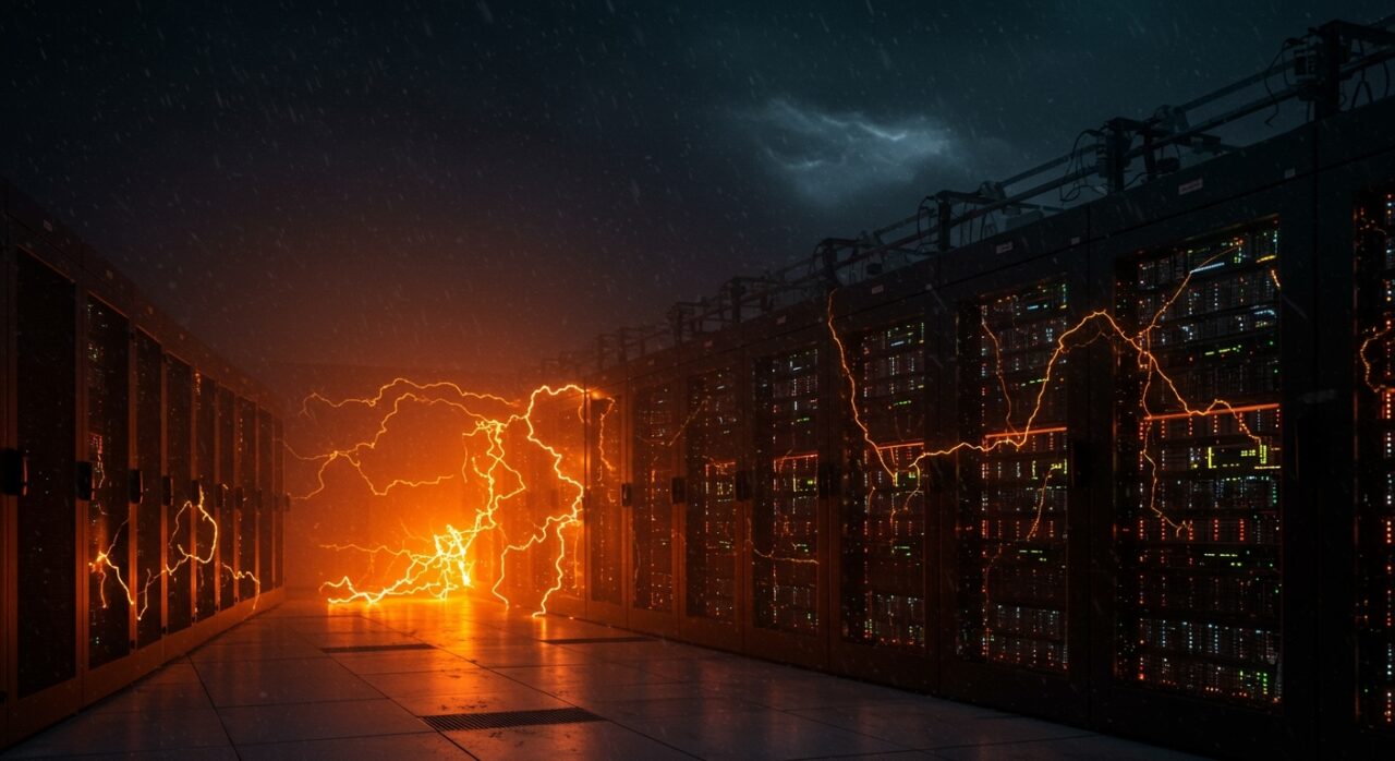 Demanda eléctrica en centros de datos y riesgo de apagones durante tormentas invernales en EE. UU., destacando gestión energética y resiliencia.