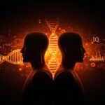 Gemelos idénticos separados con diferencias de IQ influenciadas por la educación y factores ambientales en estudio de inteligencia.