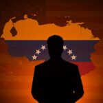 Conflicto geopolítico entre Estados Unidos y Nicolás Maduro por la transición política en Venezuela con metáforas visuales de presión y operaciones encubiertas.