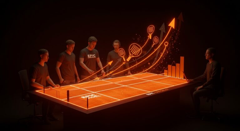 Equipo de startup impulsando la expansión del pádel en Estados Unidos con inversión y datos de mercado.