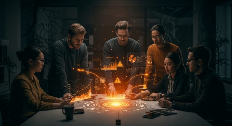 Fundadores de startups en LATAM analizando errores comunes con inversión de capital de riesgo para mejorar escalabilidad y fundraising.