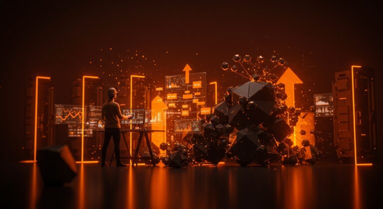 Manejo de errores en sistemas distribuidos y resiliencia en infraestructuras escalables para startups tech con paleta Ecosistema Startup.